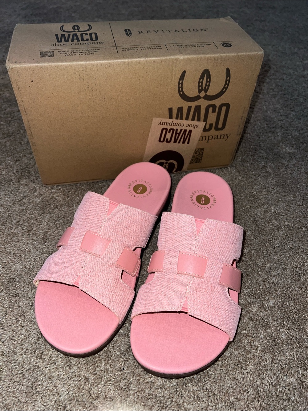 WACO Revitalign Lisbon Pink Women's Slide Sandals